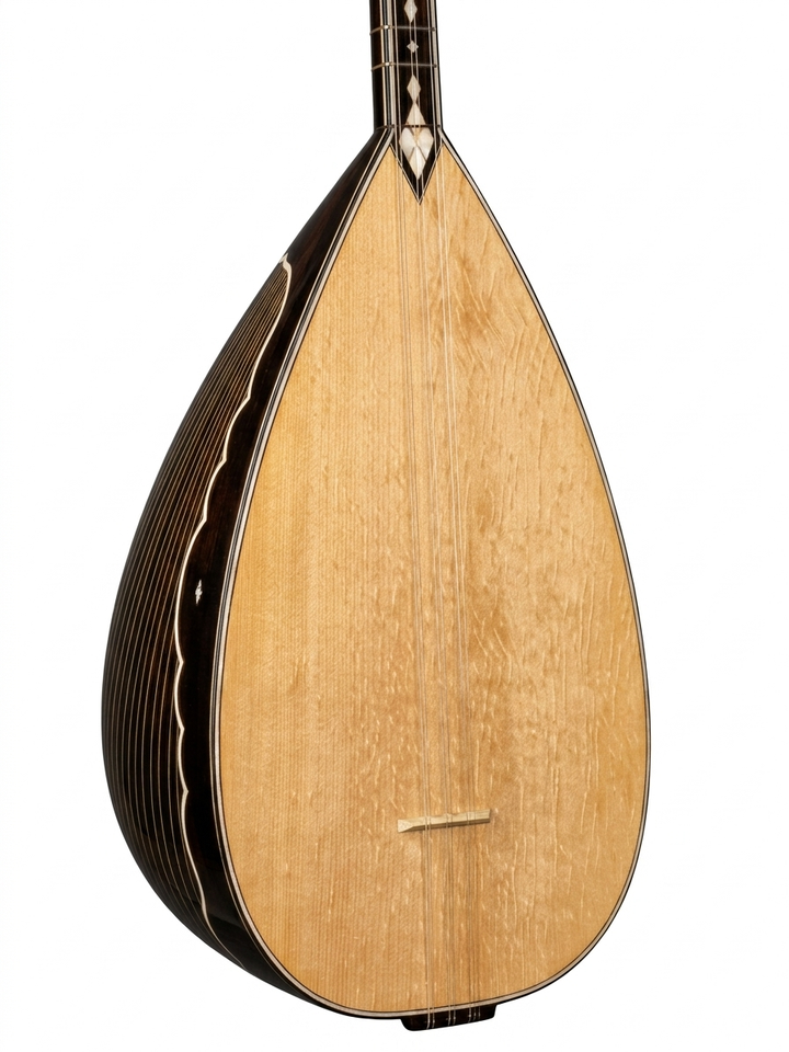 Ahmet Kaya tribute baglama saz KAYA-4 handmade with 43cm bowl and 76cm scale