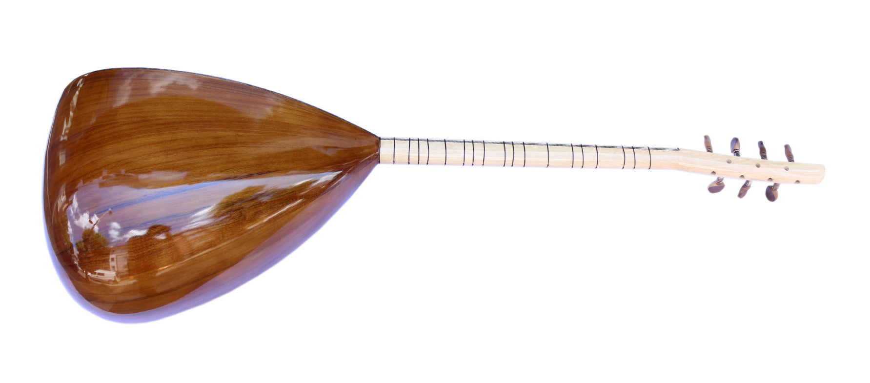 Handgefertigtes Maulbeere-Kurzhals-Baglama ASK-306 von Dest