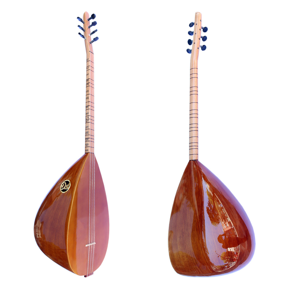 Kurzhals-Baglama-Saz ASK-111N für Anfänger mit aufgedruckten Noten auf dem Hals