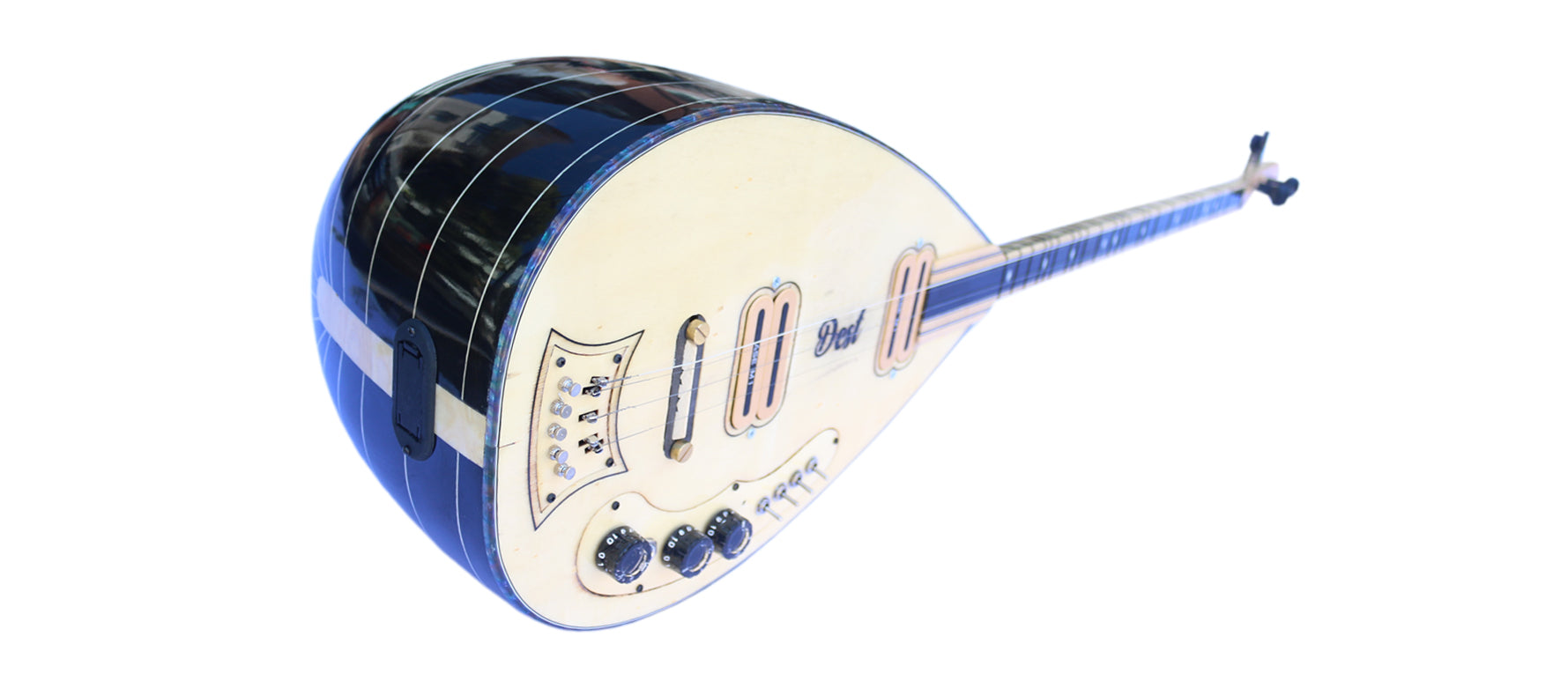 Handgefertigte Langhals-Elektro-Baglama Saz ASEL-104 von Dest