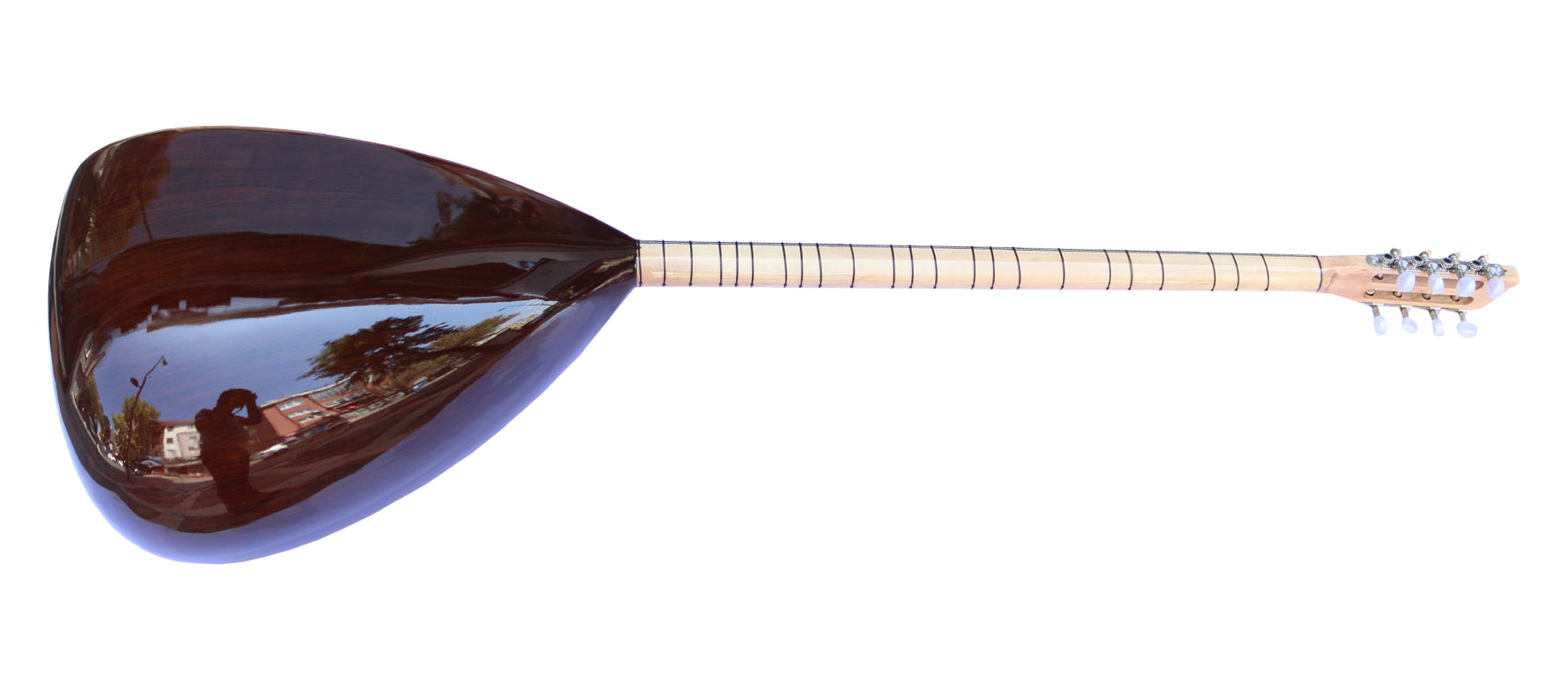 Handgefertigtes Walnuss-Langhals-Baglama ASL-302G von Dest