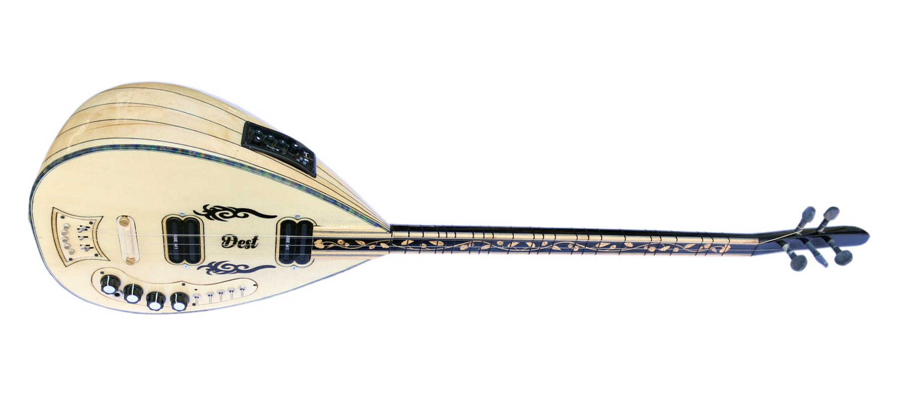 Langhals-E-Baglama Saz RT1 mit eingebautem Rhythmus von Dest