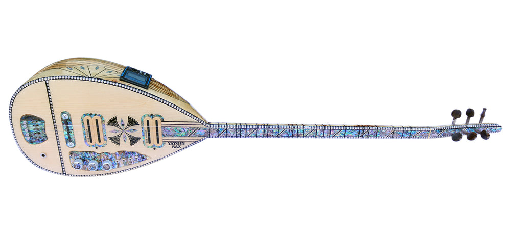 Mazel wood electric saz AYS-304 with maple neck and Yaygin pickups
