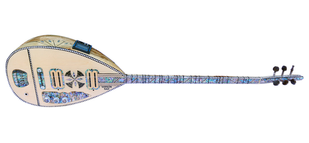 Mazel wood electric saz AYS-304 with maple neck and Yaygin pickups