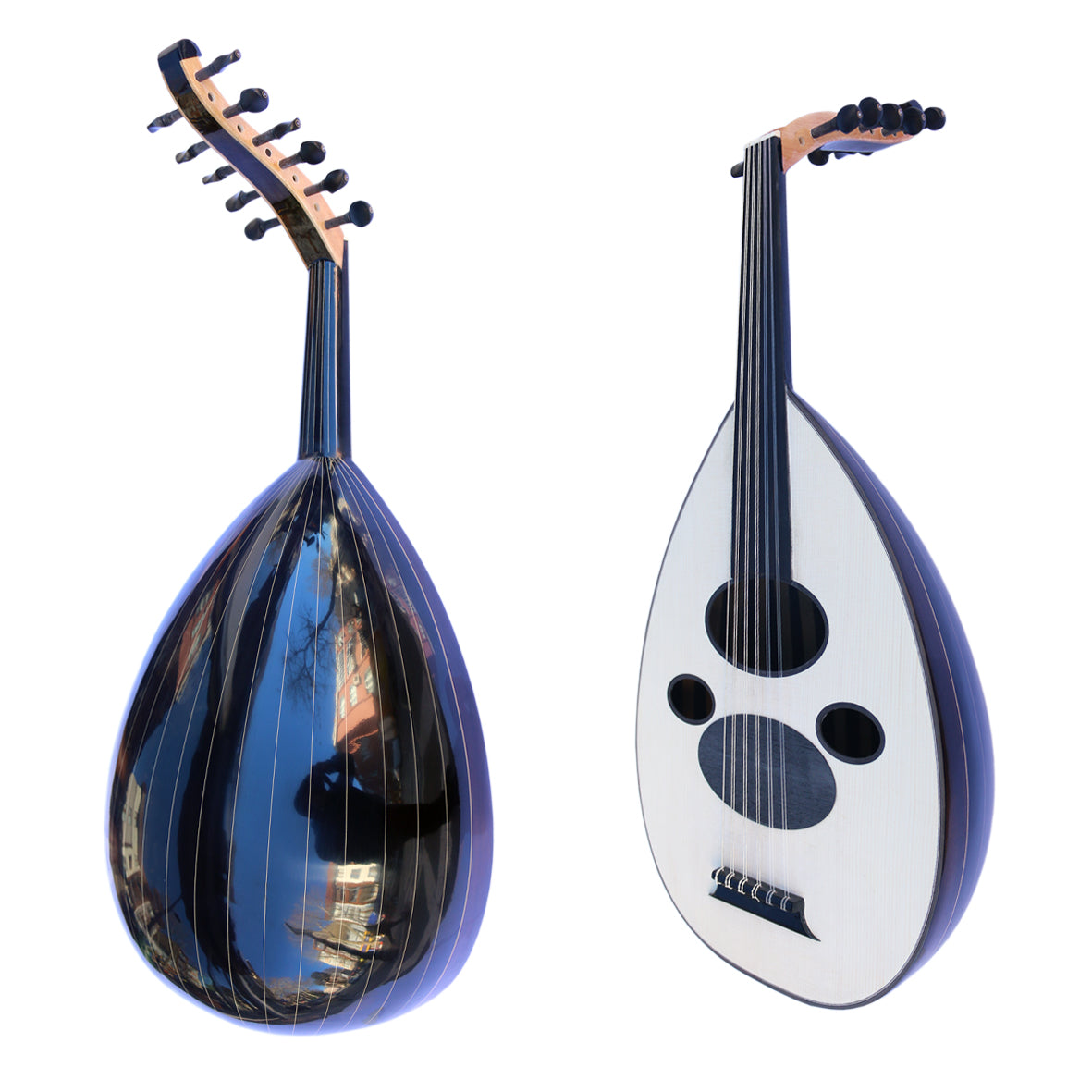 Oud arabe fait main en noyer AAO-108 avec table en épicéa par Sala Muzik