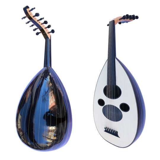 Oud árabe hecho a mano en nogal AAO-108 con tapa abeto de Sala Muzik
