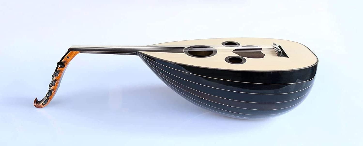 Sala Muzik handgefertigte linkshändige arabische Walnuss-Oud AAO-108L mit Fichtendecke