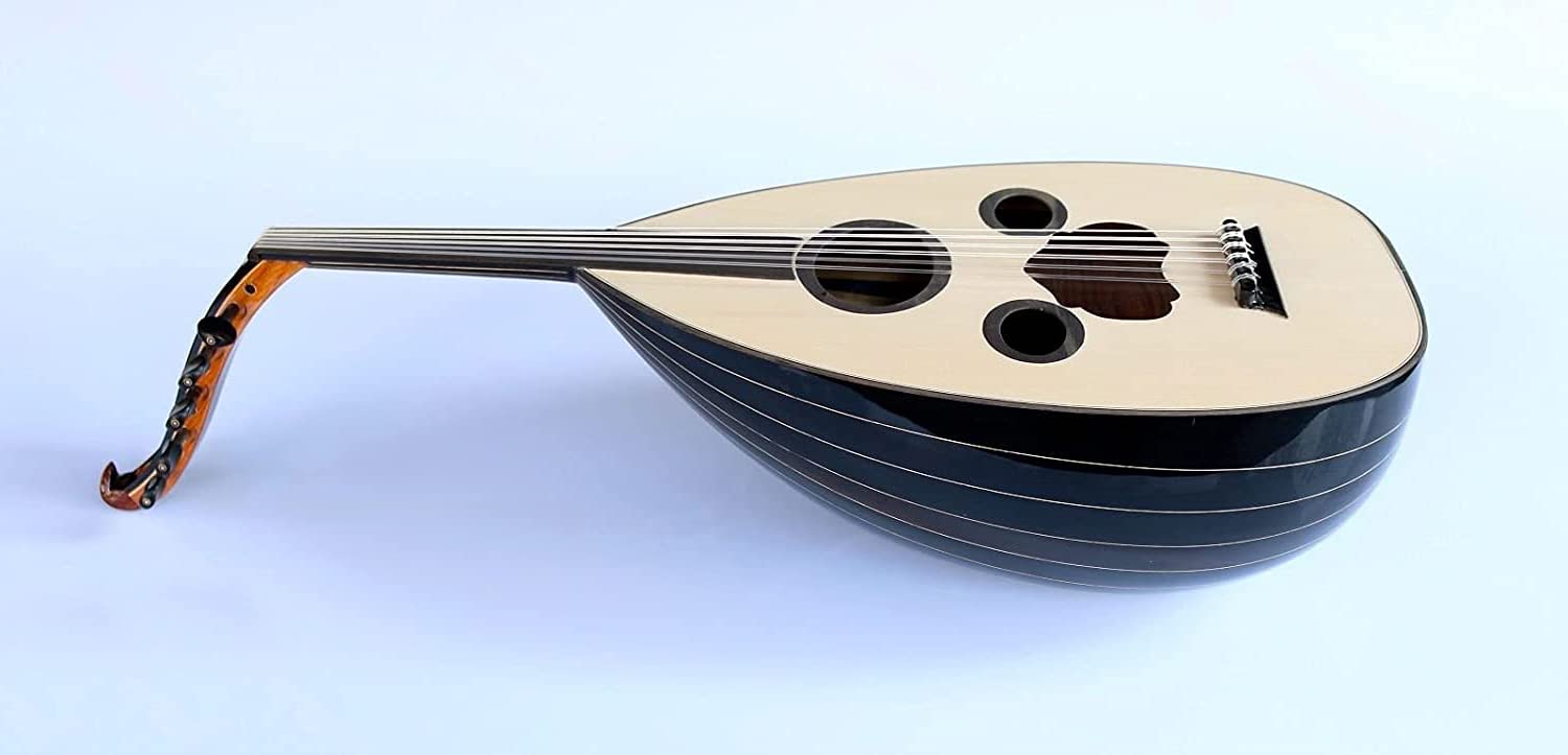 Sala Muzik linkshändige arabische Walnuss-Oud AAO-108L aus Walnuss und Fichte