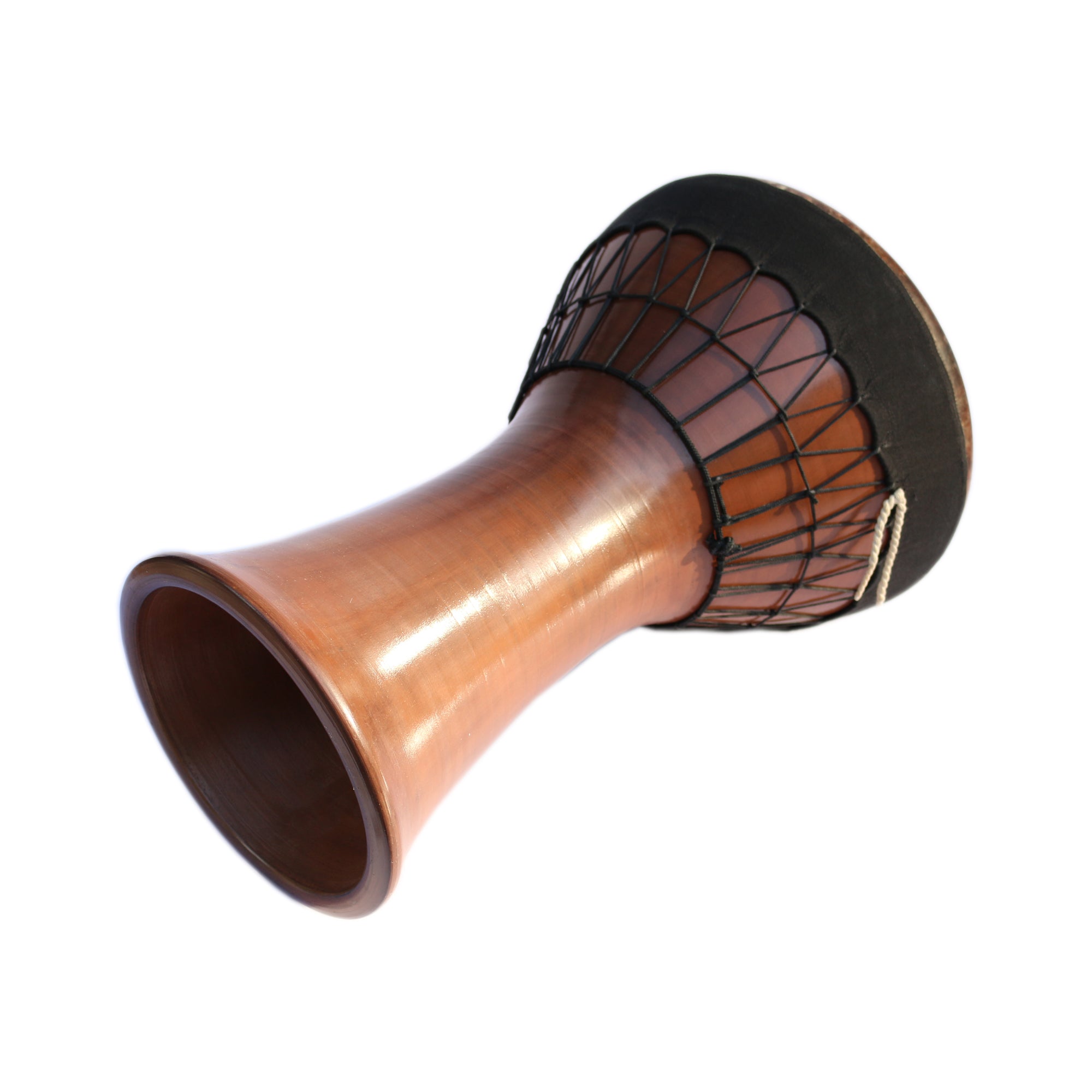 Keramik-Mittelbaß-Darbuka SCD-404 mit natürlicher Fischhaut und Gigbag
