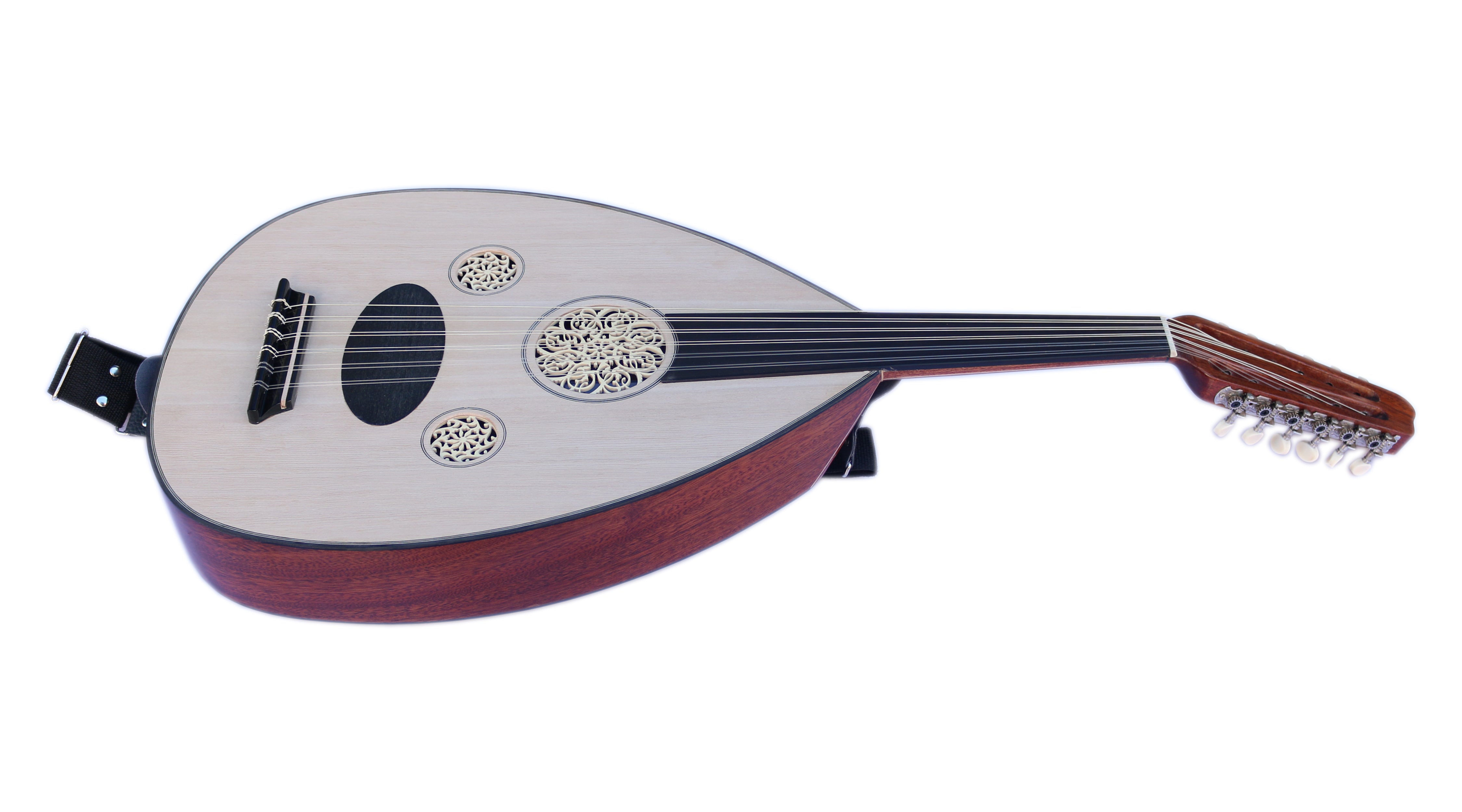 Mahagoni-Fichte halbakustische E-Oud OUDE 5 von Sala Muzik