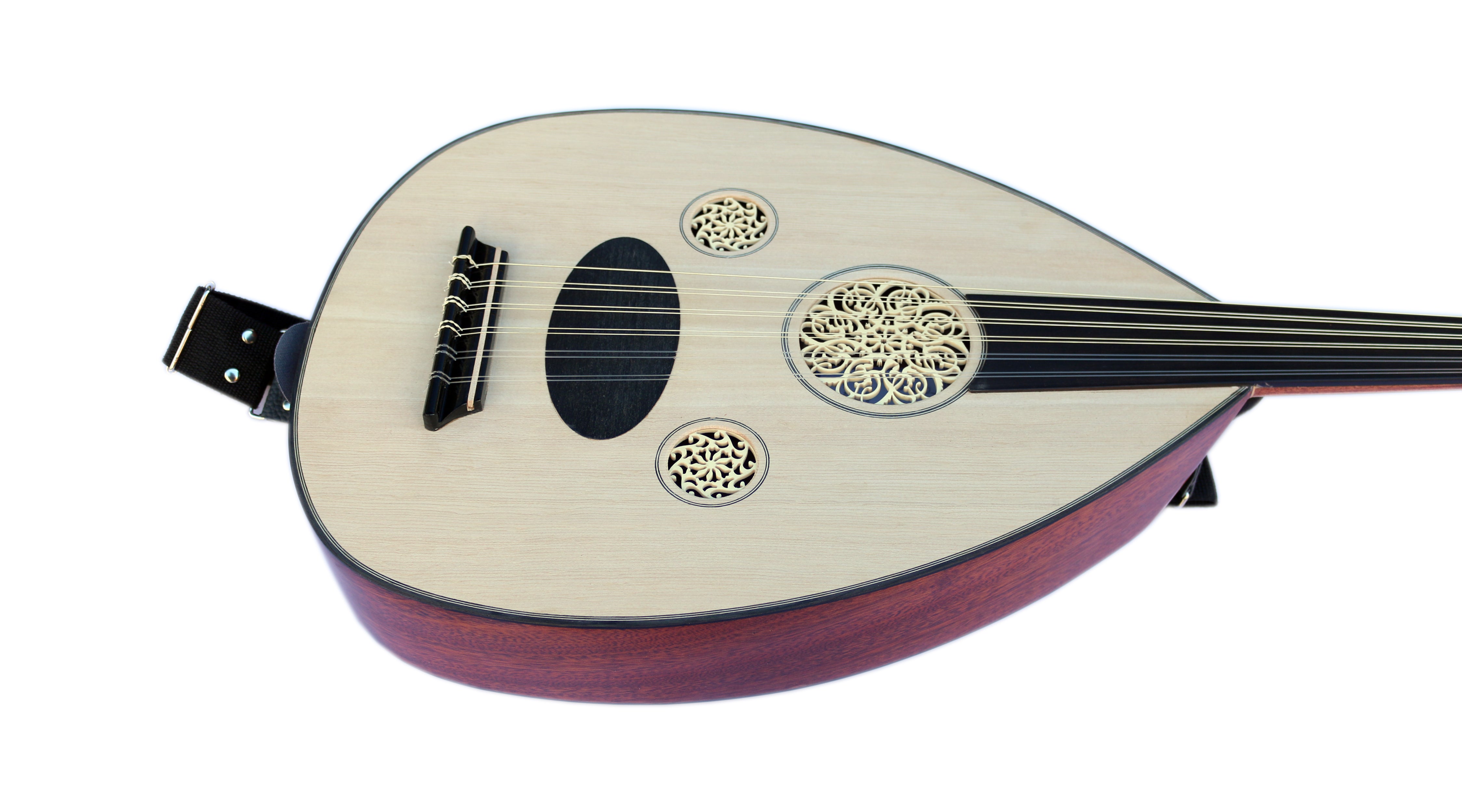 Türkische E-Oud OUDE 5 mit Tonabnehmer und Equalizer-System