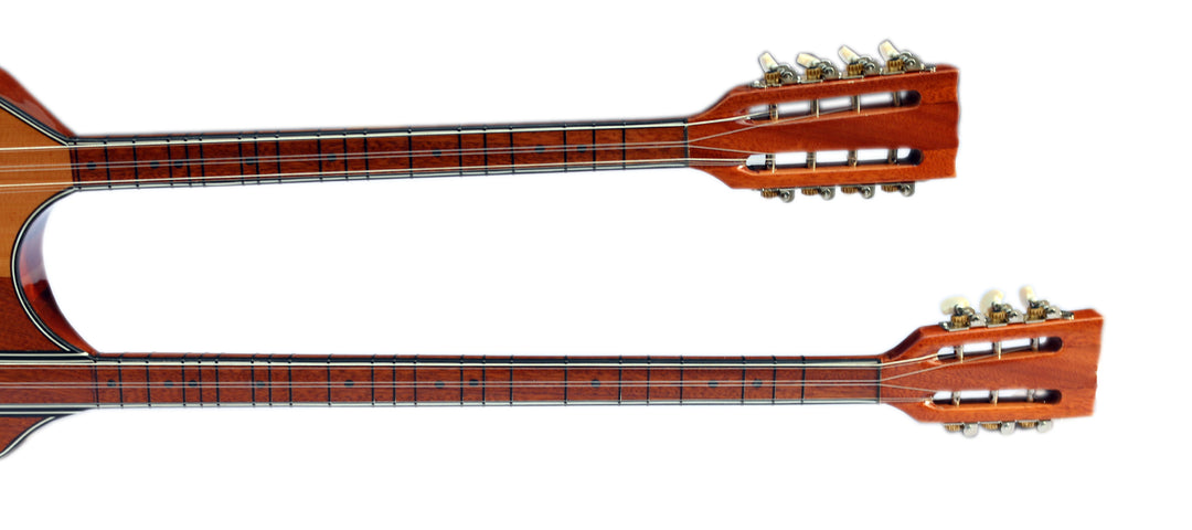 Double neck saz DBL-504 with combined acoustic baglama and electric voicings