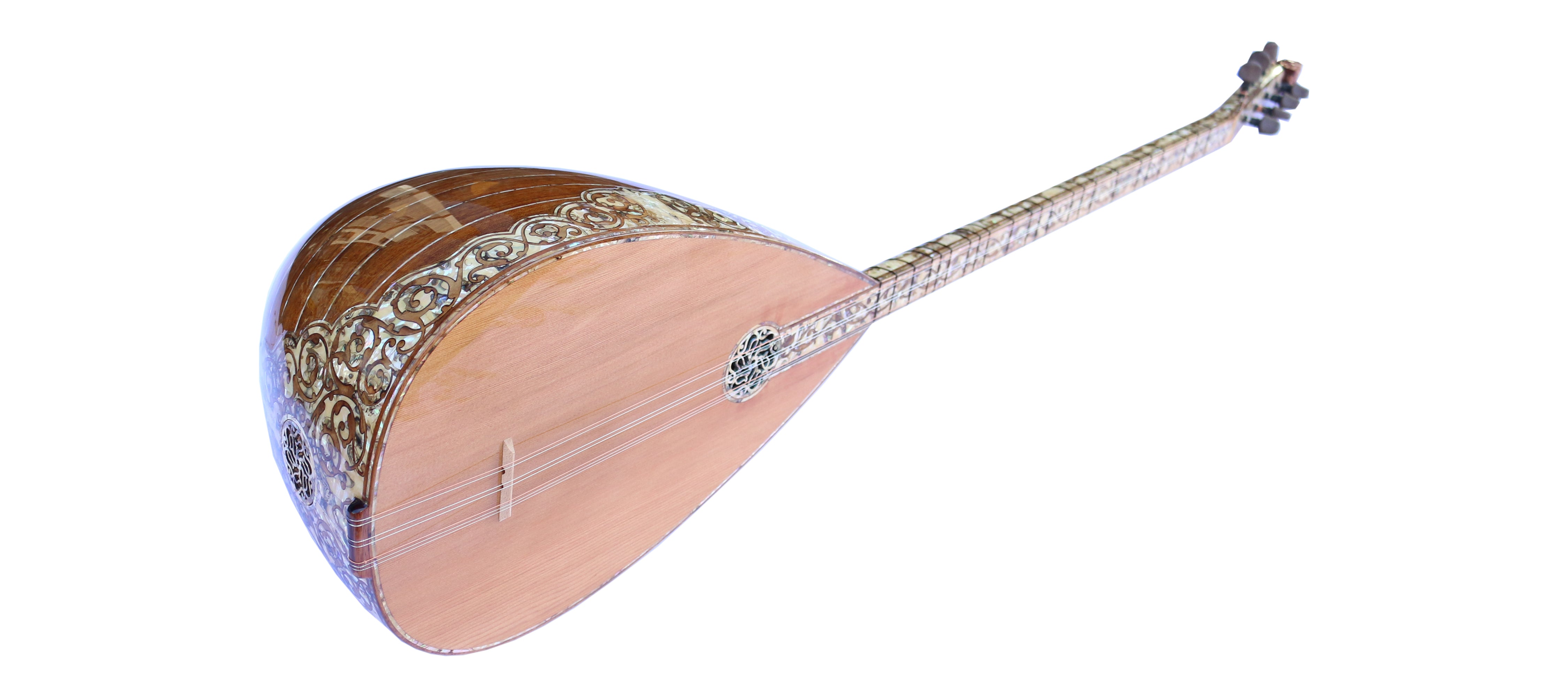 Handgefertigte Perlmutt-Langhals-Baglama PEARL-1 von Sala