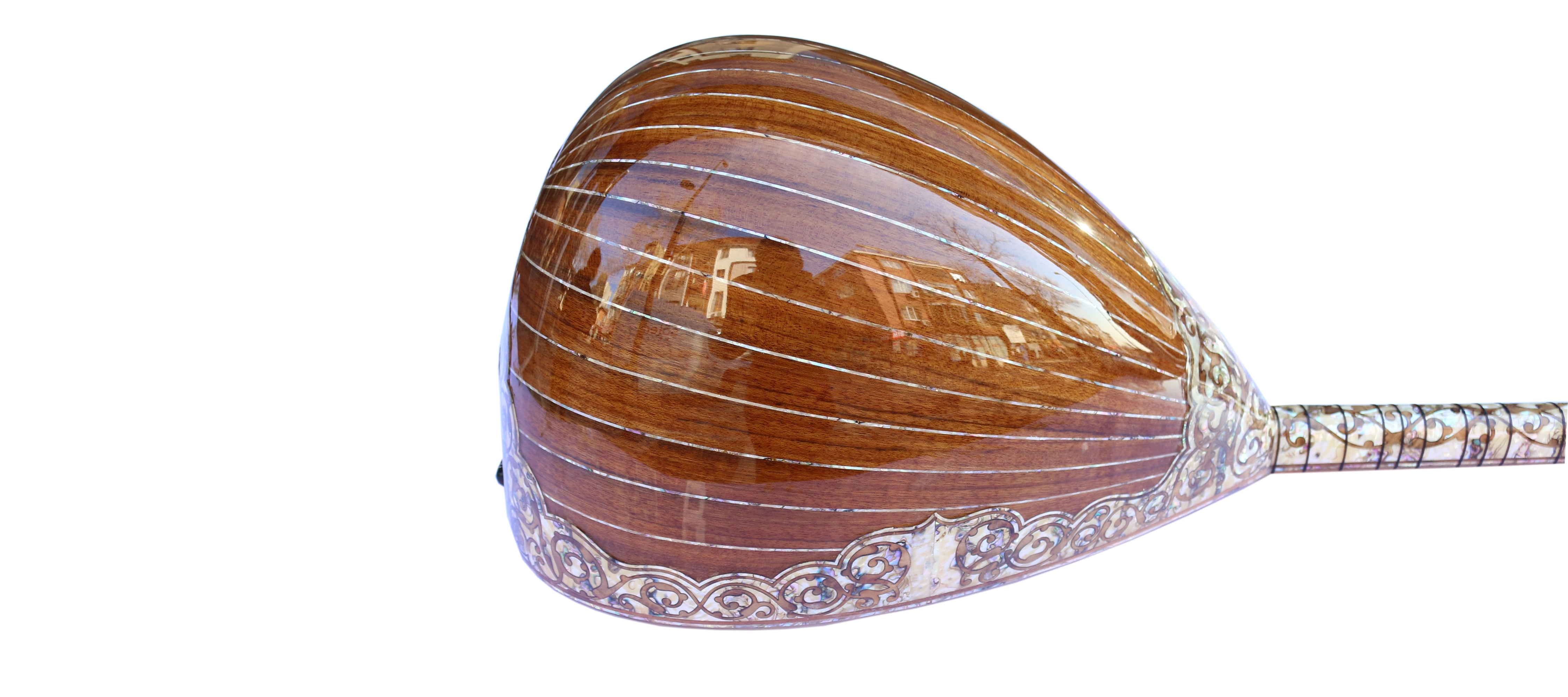 Handgefertigte Perlmutt-Langhals-Baglama PEARL-1 von Sala