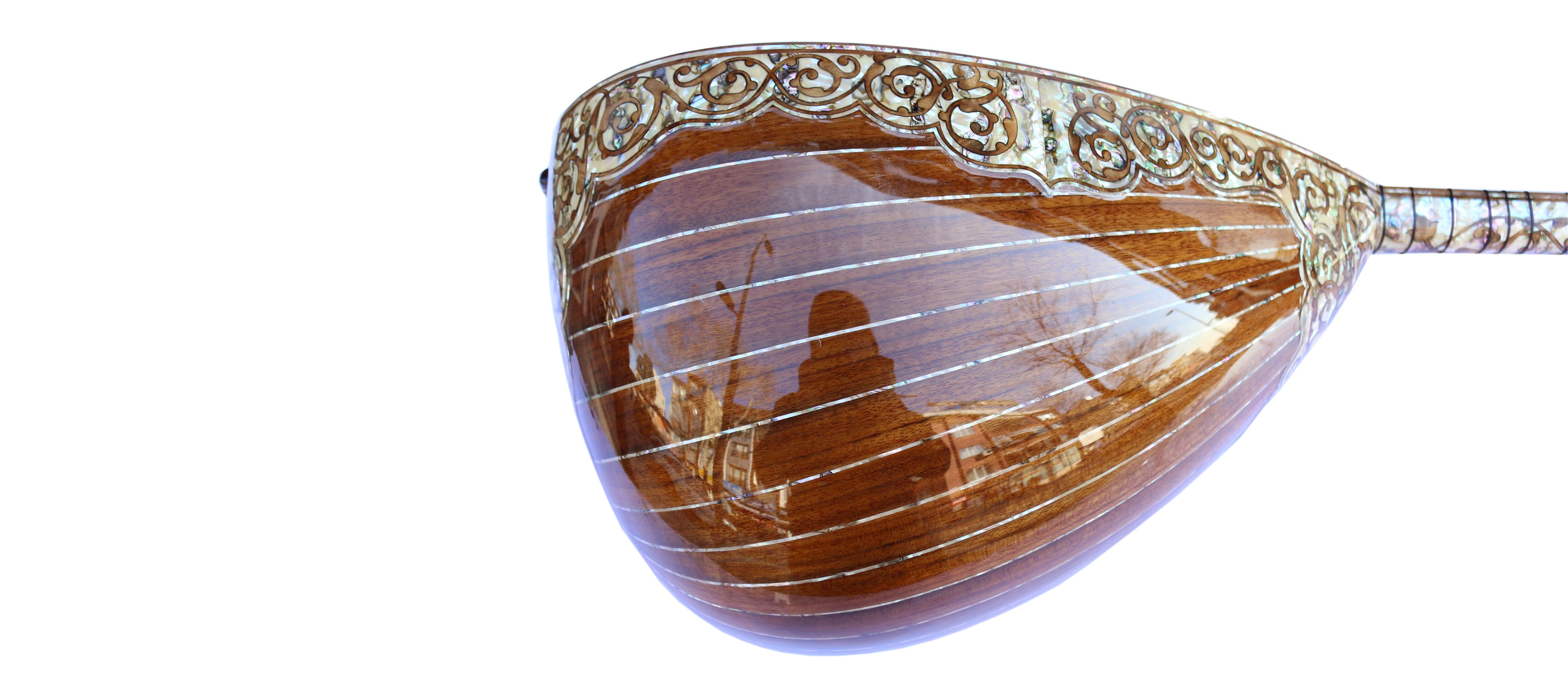 Handgefertigte Perlmutt-Langhals-Baglama PEARL-1 von Sala
