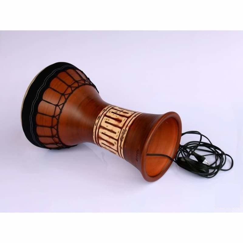 Emin Percussion Ton-Keramik-Solo-Darbuka EP-004-A mit Ziegenfell