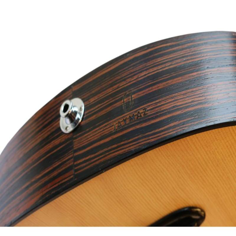 Ebenholz- und Fichten-E-Oud PROUD-4 mit Tonabnehmer unter dem Sattel gestimmt D A E H Fis Cis