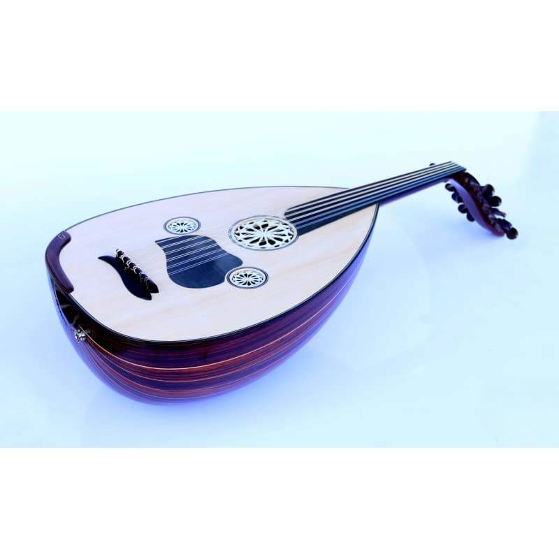 Türkische Oud CMO-402 von Meisterluthier Mehmet Caymaz mit Ebenholz-Schlagbrett