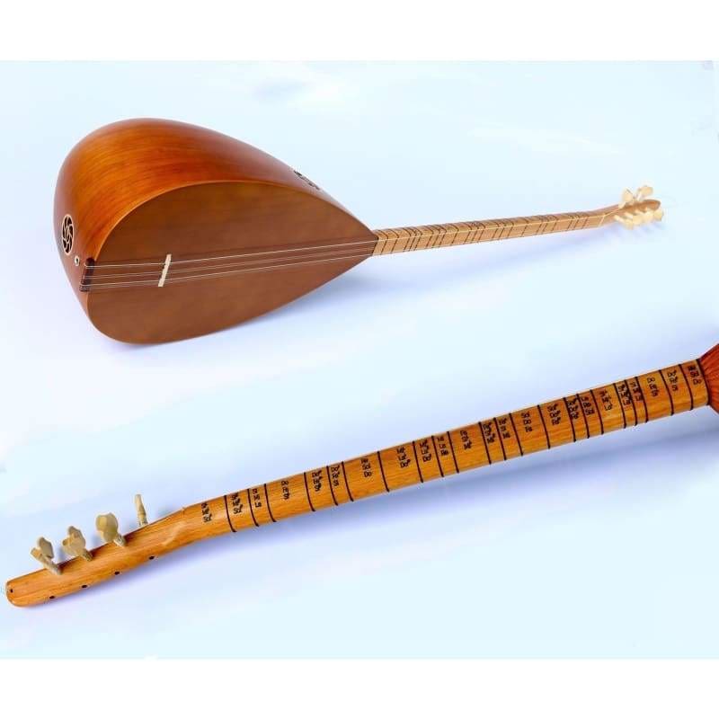 Langhals-Baglama-Saz ASL-112N für Anfänger mit aufgedruckten Noten auf dem Hals