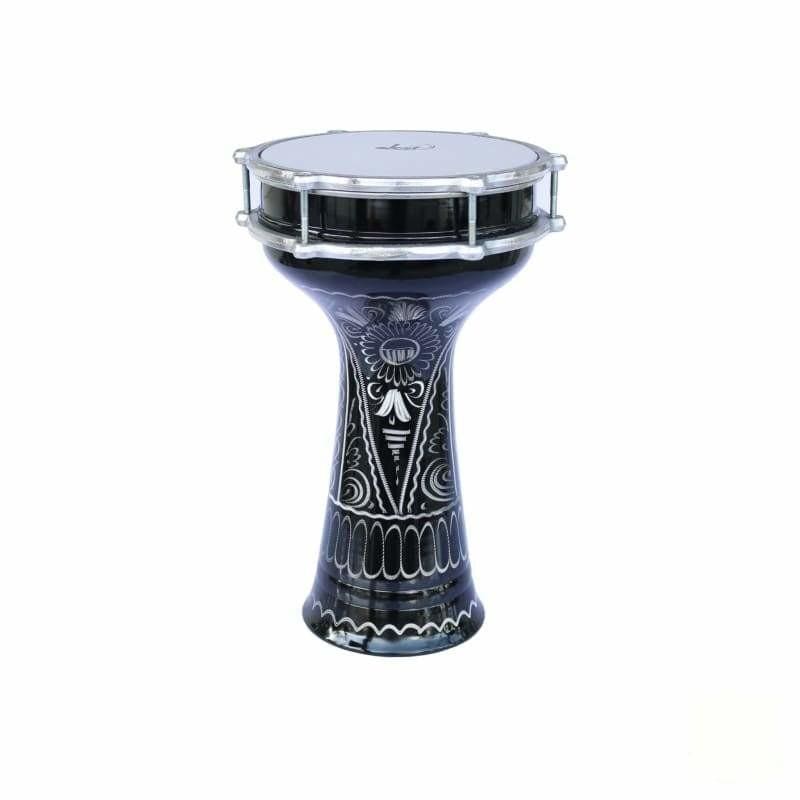 Türkische Solo-Darbuka DKD-222E von Dest Percussion mit graviertem Aluminiumkorpus